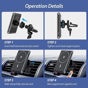 img 1 attached to Magnetic Car Charger for iPhone 12/12 Pro/12 mini/12 Pro Max - Hohosb Mag-Safe Wireless Car Charger with Magnetic Attachment and Alignment, Air Vent Car Mount with QC3.0/PD Adapter