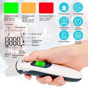 img 1 attached to 🌡️ Infrared Thermometer for Adults, Forehead and Ear Thermometer for Fever, Digital Thermometer with Fever Alarm for Babies, Children, Adults