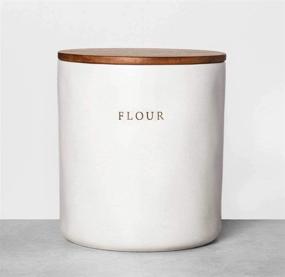 img 4 attached to 🏺 Stylish and Functional: Hearth & Hand with Magnolia Kitchen Canister Collection (Flour) - Organize Your Kitchen in Style!