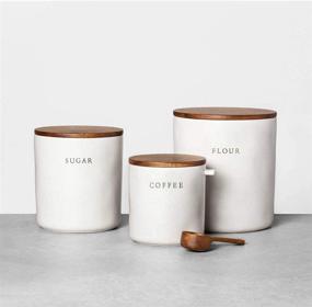 img 2 attached to 🏺 Stylish and Functional: Hearth & Hand with Magnolia Kitchen Canister Collection (Flour) - Organize Your Kitchen in Style!