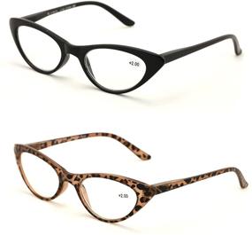 img 3 attached to 👓 Deluxe Female Cateye Vintage Reading Glasses - VWE 2 Pairs for Women Readers