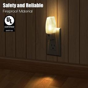 img 2 attached to 🌙 Emotionlite Warm White LED Night Light with Dusk to Dawn Sensor - UL Listed, 4 Pack - Ideal for Kids, Nursery, Bedroom, Bathroom, Hallway, Stairs, Kitchen