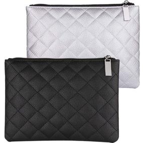 img 4 attached to 👝 BlackGrey Portable Cosmetic Leather Organizer