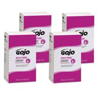 gojo rich pink antibacterial lotion soap refill - 2000 🧴 ml pack of 4 for gojo pro tdx dispenser - 7220-04 logo