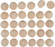 juvale 30 pack split wood balls: 1.5 inch half spheres for kids crafts & art supplies logo