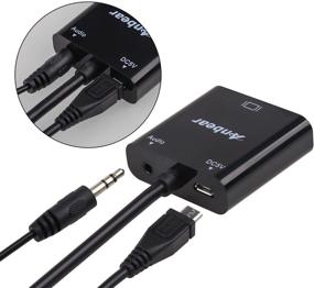 img 1 attached to Адаптер HDMI к VGA с аудио выходом и покрытием золотом Anbear, видеопереходник 1080P с мужским разъемом и женским для ПК, ноутбука, DVD.