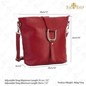 img 3 attached to LiaTalia Womens Leather Shoulder Handbag
