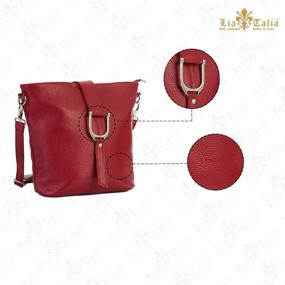 img 1 attached to LiaTalia Womens Leather Shoulder Handbag