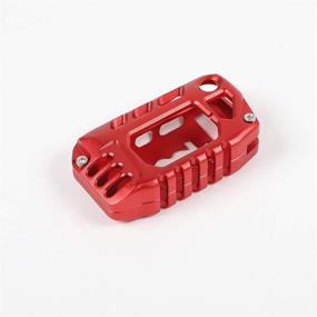 img 1 attached to 🔑 Aluminum Key Fob Cover Case for Jeep Wrangler JL JLU JT 2018 2019 2020 - Christmas Gifts (Red)