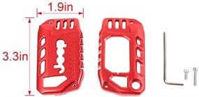 img 3 attached to 🔑 Aluminum Key Fob Cover Case for Jeep Wrangler JL JLU JT 2018 2019 2020 - Christmas Gifts (Red)