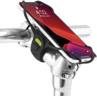 крепление для велосипеда bone bike tie pro 3: универсальное крепление для телефона для iphone 13/12 pro max, galaxy note20/s20 - на рулевую трубу, держатель для мотоцикла (черный) логотип