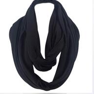 lerben women's soft cotton snood scarf: solid infinity loop scarves wrap logo