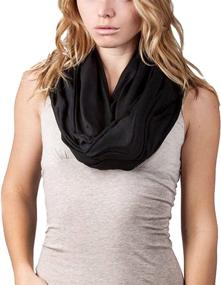 img 2 attached to LerBen Women's Soft Cotton Snood Scarf: Solid Infinity Loop Scarves Wrap