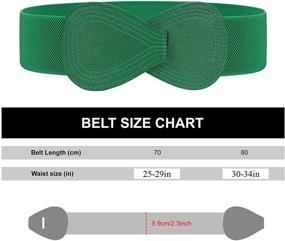 img 1 attached to 👖 Stretchy Waistband Elastic Interlock 8 Shaped Women's Accessories for Improved Comfort and Style