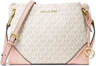 👜 stylish and spacious: michael michael kors nicole large logo crossbody bag review logo