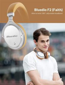 img 3 attached to Bluedio F2 Wireless Bluetooth Headphones Over-Ear with Active Noise Cancelling and Mic (White)