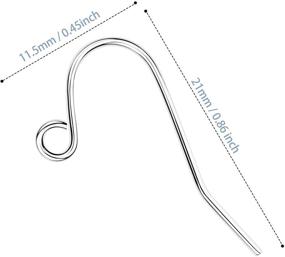 img 3 attached to 🔗 Hypo-allergenic Silver Plated Earring Hooks - Pack of 200 | Findings for Jewelry Making, Fish Hook Ear Wires Supplies