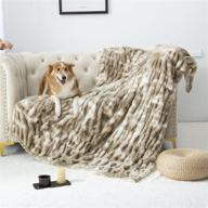 🛋️ luxurious gemarwel faux fur soft blanket - cozy and warm throw blanket for couch (50x60, ruched beige) logo