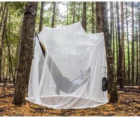img 4 attached to MEKKAPRO Ultra Large Mosquito Net: Convenient Carry Bag, 🦟 2 Openings Curtains, Perfect for Camping, Bedding, Patio & More!