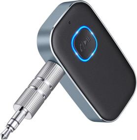 img 4 attached to Comsoon [2021 Upgraded] Dual Connect Bluetooth AUX Adapter: Noise Cancelling Music Receiver for Car/Home Stereo/Headphones, Hands-Free Calls, 16H Battery Life - Black+Gray