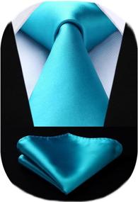 img 4 attached to Classic Necktie Pocket Square HISDERN Men's Accessories in Ties, Cummerbunds & Pocket Squares