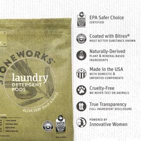 img 2 attached to 🌿 Enhanced with Olive Leaf: Grab Green Stoneworks Laundry Detergent Pods and Dryer Sheet Kit, 50 Loads – Naturally-Derived, Plant & Mineral-Based Ingredients