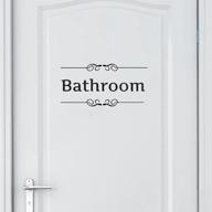 🚽 favolook english label bathroom sticker, self-adhesive door decals for removable toilet decoration logo