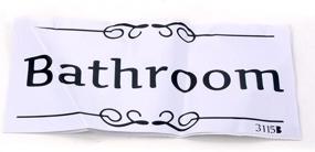 img 2 attached to 🚽 FAVOLOOK English Label Bathroom Sticker, Self-Adhesive Door Decals for Removable Toilet Decoration