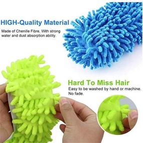 img 1 attached to 🧦 QKAIFRYSUG 5 Pairs Washable Dust Mop Slippers with Microfiber Cleaning Pads, Multi-Functional Shoe Covers for Dusting and Floor Cleaning, Green/Blue/Orange/Purple/Pink