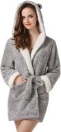🛀 plush fleece robe for women, cozy bathrobe in size s-xl by richie house logo