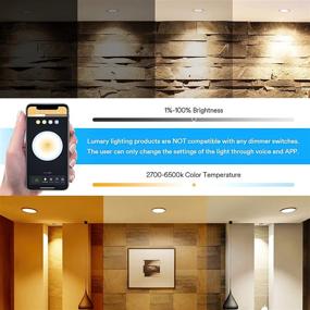 img 1 attached to Умное встраиваемое освещение Ultra-Thin 4 дюйма - Lumary LED встраиваемое освещение 9W 810LM Smart Downlight с коробкой подключения, совместимое с Alexa/Google Assistant (4 дюйма - 2 штуки)