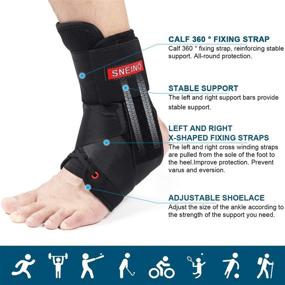 img 1 attached to 🏐 SNEINO Men's Ankle Sprained Stabilizer for Volleyball - Enhanced Support and Protection