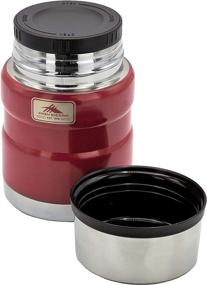 img 1 attached to High Sierra 14 oz Thermos: Insulated Stainless Steel Container 🔥 for Hot Food - 12 Hours Warm Keeping, Leakproof Lid-Serving Bowl, Red