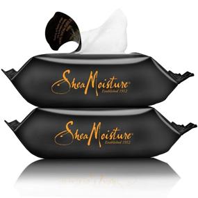 img 1 attached to Shea Moisture African Black Soap Makeup Remover Face Wipes – Clarify Oily Blemish Prone Skin, 2 Packs; 30 Wipes Each