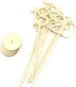 img 1 attached to 🔢 LepoHome 20pcs Wooden Table Numbers, 1 to 20 - Sturdy Base for Wedding, Party, and Home Decoration