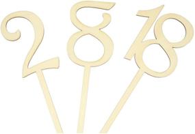 img 2 attached to 🔢 LepoHome 20pcs Wooden Table Numbers, 1 to 20 - Sturdy Base for Wedding, Party, and Home Decoration