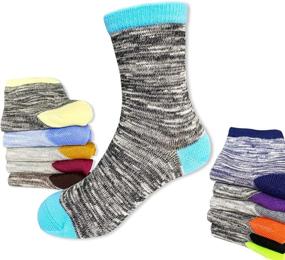 img 1 attached to Jamegio Fashion Cotton Socks: Soft Crew Socks 🧦 for Boys & Girls - 12 Pairs (2-8 Years)