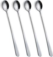 iqcwood 9-inch long handle spoon set ☕ - perfect for tea, coffee, ice cream, and cocktails logo