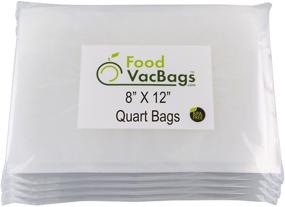 img 4 attached to 🧳 200 Quart Sized 8x12 FoodVacBags Vacuum Sealer Storage Bags: BPA Free, Commercial Grade, Easy to Use, Presealed on 3 Sides - Better Value than Rolls!