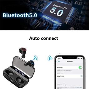 img 1 attached to BLZK Беспроводные наушники: Последняя версия беспроводных наушников Bluetooth 5.0 True Wireless с улучшенным басом, захватывающим звуком стерео 3D, встроенным микрофоном, светодиодным цифровым дисплеем, быстрой зарядкой (черные)