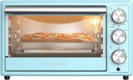 🍕 galanz large 6-slice true convection toaster oven: 8-in-1 combo, retro blue design, 12” pizza, dehydrator, keep warm setting, baking pan and rack included логотип