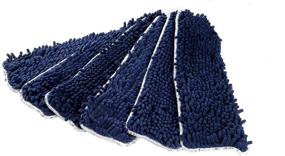 img 4 attached to 🧹 Pack of 6 LTWHOME 18 Inch Washable Chenille Microfiber Coral Flat Mop Pad Refills, Ideal for Efficient Cleaning