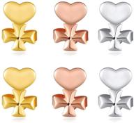 hypoallergenic ryer earring lifters & backs: 3 pairs of adjustable earring 👂 lifts for drooping earrings - gold plated, silver, rose gold - cross style logo