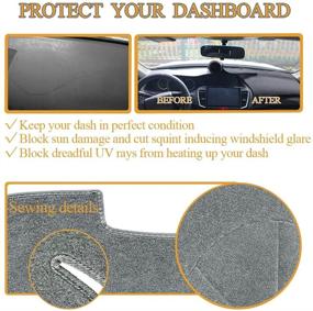 img 2 attached to 🔋 Yiz Custom Fit Dashboard Cover Mat for Nissan Altima 2007-2012 (Gray) - Premium Quality