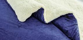 img 3 attached to GrandLinen Micromink Comforter Borrego Backing Bedding