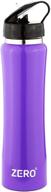 zero degree stainless steel water bottle: leak proof lid, vacuum insulated double wall, 18oz purple sport bottle with straw - keeps drinks cold for 24 hours логотип