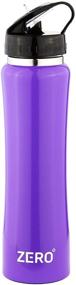 img 4 attached to Zero Degree Stainless Steel Water Bottle: Leak Proof Lid, Vacuum Insulated Double Wall, 18oz Purple Sport Bottle with Straw - Keeps Drinks Cold for 24 Hours