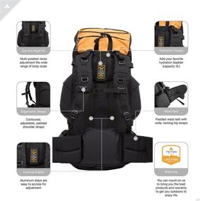 img 1 attached to 🎒 TETON Sports Scout 3400 Internal Frame Backpack: Ultimate Outdoor Gear for Backpacking, Hiking, and Camping; Eye-Catching Mecca Orange color