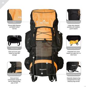 img 2 attached to 🎒 TETON Sports Scout 3400 Internal Frame Backpack: Ultimate Outdoor Gear for Backpacking, Hiking, and Camping; Eye-Catching Mecca Orange color