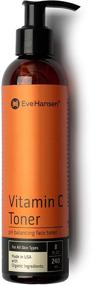 img 4 attached to 🍊 Eve Hansen Vitamin C Toner for Face: Hydrating Facial Toner, pH Balancing Pore Minimizer with Anti-Aging Aloe, Citric Acid, and Tea Tree - Suitable for All Skin Types, Achieve Clear and Even Skin